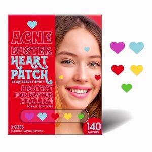 Acne Buster Heart Pimple Patches by My Beauty Spot Rainbow 140ct NIB